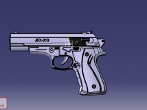 92式手枪catia模型